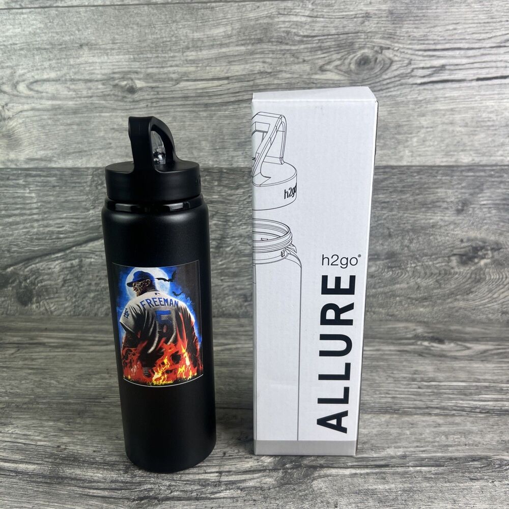 Dodgers Freddy Freeman h2go Allure 28oz Stainless Steel Water Bottle NEW